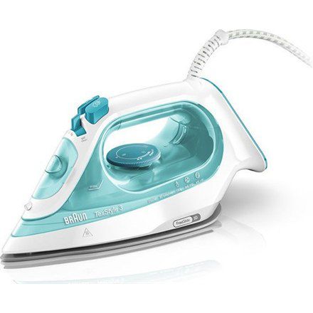 Braun SI 3041 TexStyle Turquoise, 2350 W, Żelazko parowe, Ciągły strumień pary 45 g/min, Silne uderz